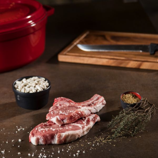 côtes de porc dans le filet